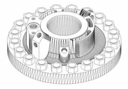 AutoCAD model of a part on the DEB-16 boiler feed pump.